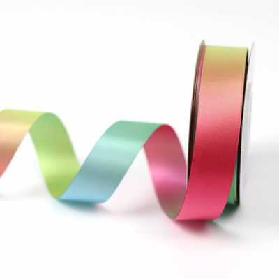 Thay đổi màu sắc dần dần Polyester Ribbon 25mm Hot Transfer Printing