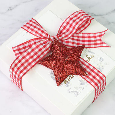 Polyester Plaid Lattice Ribbon cho làm cung và đóng gói quà tặng
