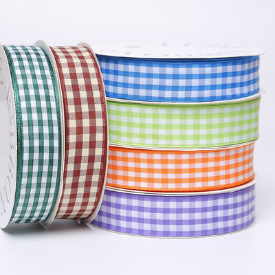 Polyester Plaid Lattice Ribbon cho làm cung và đóng gói quà tặng
