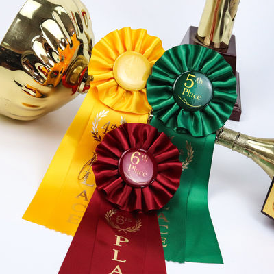 Màu trắng màu xanh dương Pre Made Satin Bow Huân chương Satin Bow cho thủ công
