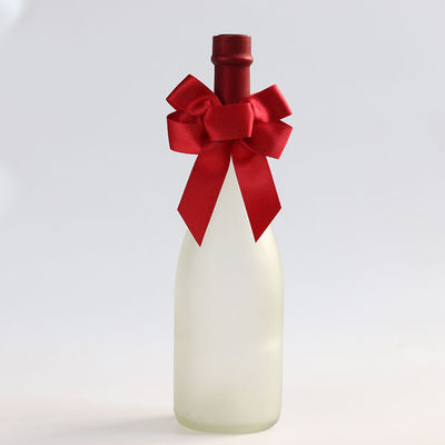 Brown Elastic Satin Ribbon Bow Gift Wrapping Cho chai rượu vang đỏ