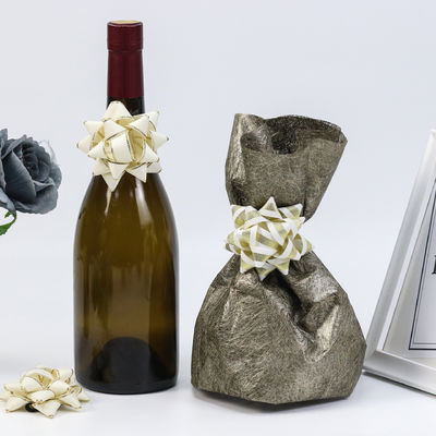 Golden Star Gift Ribbon Bow Red Wine Gift Wrapping Ribbon Bow (băng tặng)