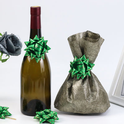 Golden Star Gift Ribbon Bow Red Wine Gift Wrapping Ribbon Bow (băng tặng)