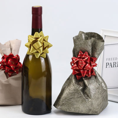 Golden Star Gift Ribbon Bow Red Wine Gift Wrapping Ribbon Bow (băng tặng)