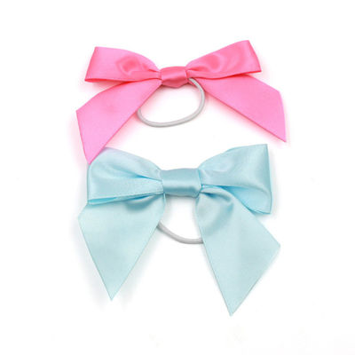 Polyester Satin Pink Ribbon Bow ISO14001 Christmas Ribbon Bow