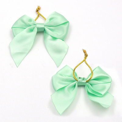 Polyester Satin Pink Ribbon Bow ISO14001 Christmas Ribbon Bow
