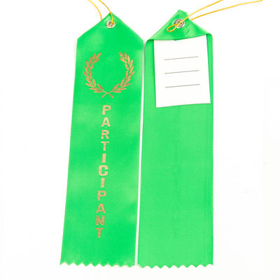 Blue Green Medal Award Ribbon Polyester Satin Custom Medal Ribbons (Băng dây huy chương màu xanh lá cây)