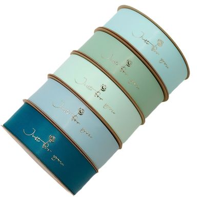Chuỗi băng satin được in bằng nhựa vàng được tùy chỉnh để đóng gói quà tặng