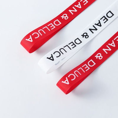 Logo được tùy chỉnh Mực in Polyeater Grosgrain Ribbon để đóng gói quà tặng