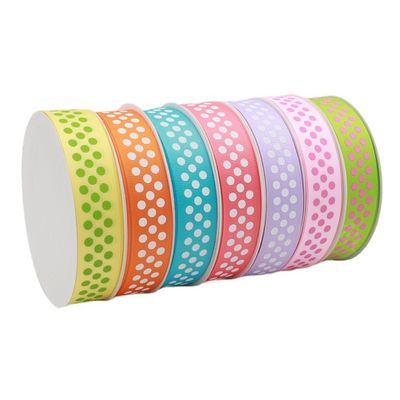 Dấu ấn tùy chỉnh Ribbon Grosgrain Xanh ODM Cam Ribbon Grosgrain