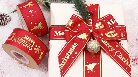 Dải giấy vàng được in băng Giáng sinh Đỏ Dải Giáng sinh cá nhân