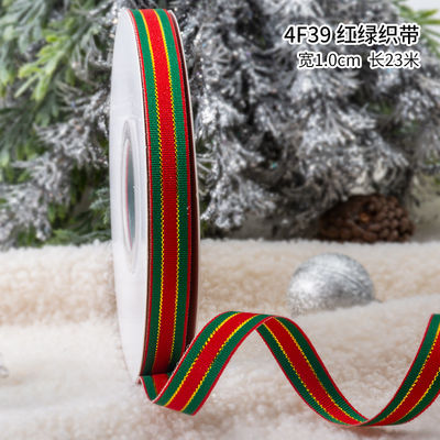 2cm 2,5cm Christmas Printed Ribbons ISO14001 Đăng ký cá nhân Xmas Ribbon