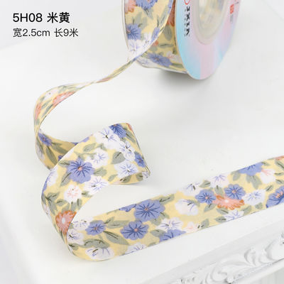 Cây hoa hoa in dải dải bông 25mm Dải quà tặng cá nhân