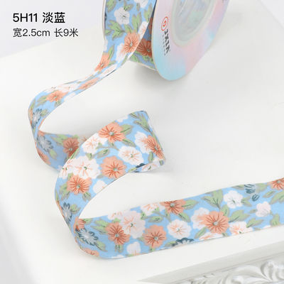 Cây hoa hoa in dải dải bông 25mm Dải quà tặng cá nhân