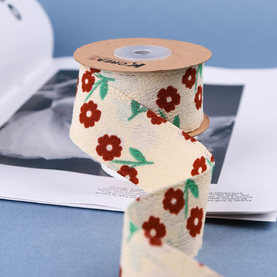 OEM Blossom Flower Art Ribbon in 40mm Custom Ribbon với Logo