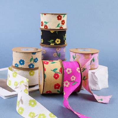 OEM Blossom Flower Art Ribbon in 40mm Custom Ribbon với Logo