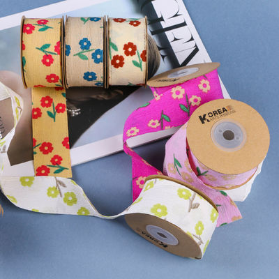 OEM Blossom Flower Art Ribbon in 40mm Custom Ribbon với Logo
