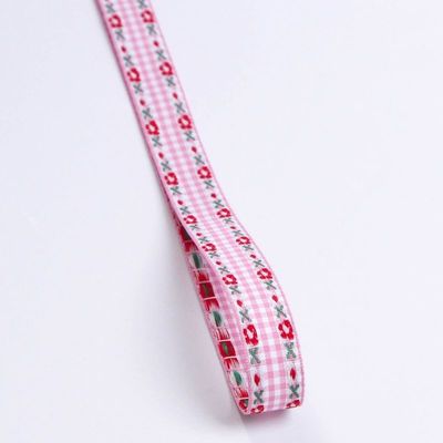 7mm-38mm Blue Ribbon được thêu ISO9001 Ribbon hoa thêu
