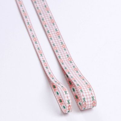 7mm-38mm Blue Ribbon được thêu ISO9001 Ribbon hoa thêu