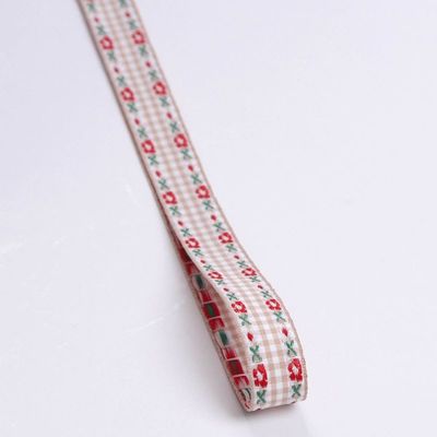 7mm-38mm Blue Ribbon được thêu ISO9001 Ribbon hoa thêu