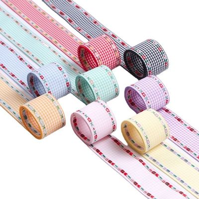7mm-38mm Blue Ribbon được thêu ISO9001 Ribbon hoa thêu