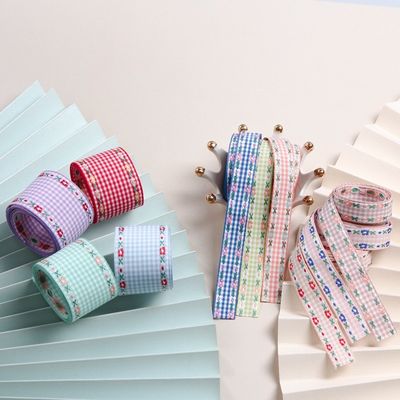 7mm-38mm Blue Ribbon được thêu ISO9001 Ribbon hoa thêu