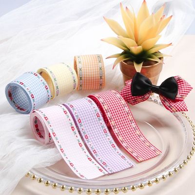 7mm-38mm Blue Ribbon được thêu ISO9001 Ribbon hoa thêu