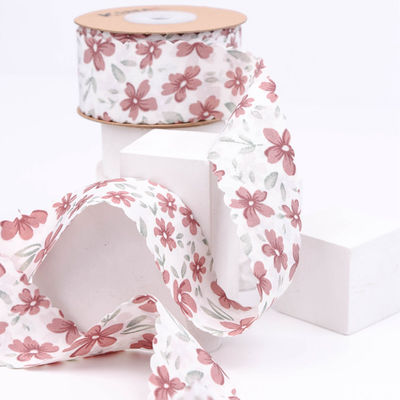 Dải băng hoa Grosgrain cá nhân Dải băng cạnh dệt cho đóng gói quà tặng