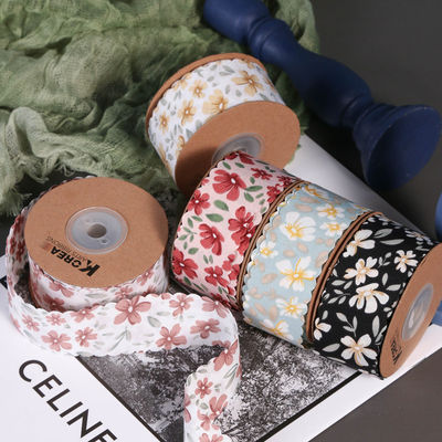Dải băng hoa Grosgrain cá nhân Dải băng cạnh dệt cho đóng gói quà tặng