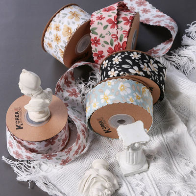 Dải băng hoa Grosgrain cá nhân Dải băng cạnh dệt cho đóng gói quà tặng