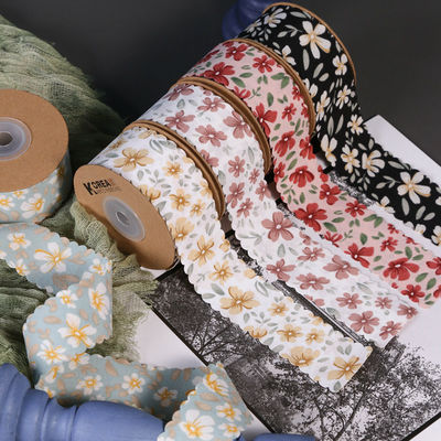 Dải băng hoa Grosgrain cá nhân Dải băng cạnh dệt cho đóng gói quà tặng