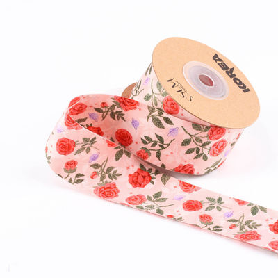 2.5cm-4cm Polyester Ribbon Double Face Weave Edge Packing Ribbon