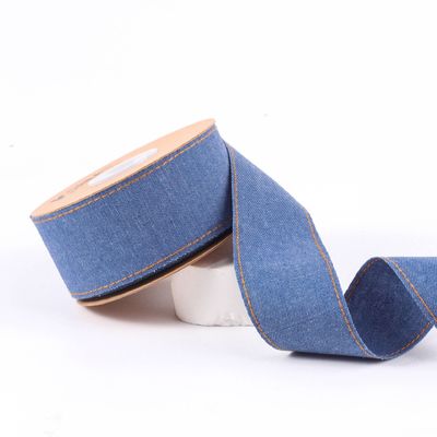 OEM ODM Blue Denim Jeans Ribbon 12mm-38mm Ribbon Cho quần jean
