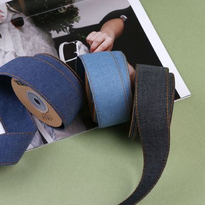 OEM ODM Blue Denim Jeans Ribbon 12mm-38mm Ribbon Cho quần jean