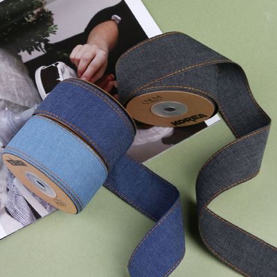 OEM ODM Blue Denim Jeans Ribbon 12mm-38mm Ribbon Cho quần jean