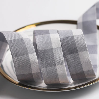 Đen và trắng hình vuông dây 7mm-40mm Polyester Ribbon Roll
