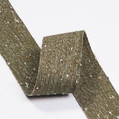 Double Face Cotton Linen Ribbon 6mm-40mm Custom Ribbon Rolls OEM