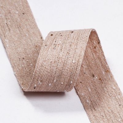 Double Face Cotton Linen Ribbon 6mm-40mm Custom Ribbon Rolls OEM