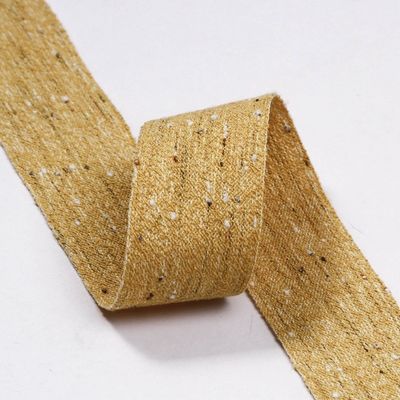 Double Face Cotton Linen Ribbon 6mm-40mm Custom Ribbon Rolls OEM