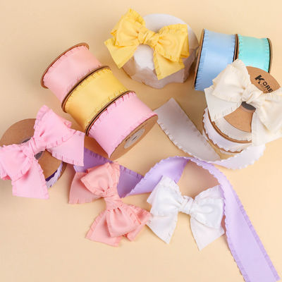 Dải băng satin polyester 25mm-38mm hai mặt satin
