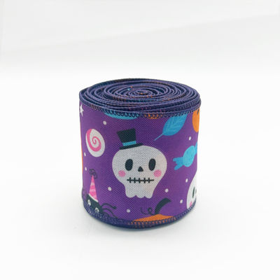 Đẹp Halloween phim hoạt hình dây băng 63mm lễ hội Halloween Grosgrain Ribbon