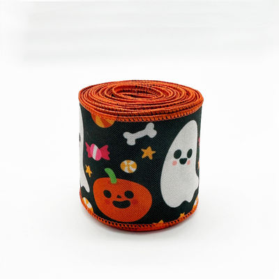 Đẹp Halloween phim hoạt hình dây băng 63mm lễ hội Halloween Grosgrain Ribbon