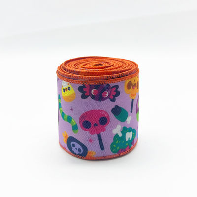 Đẹp Halloween phim hoạt hình dây băng 63mm lễ hội Halloween Grosgrain Ribbon