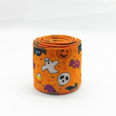 Đẹp Halloween phim hoạt hình dây băng 63mm lễ hội Halloween Grosgrain Ribbon