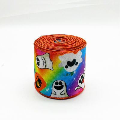 Đẹp Halloween phim hoạt hình dây băng 63mm lễ hội Halloween Grosgrain Ribbon