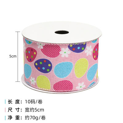 Trứng và Thỏ Lễ Phục sinh dây băng 50mm 5cm Thỏ Phục sinh băng