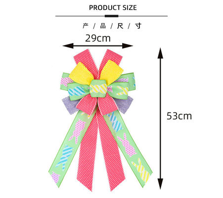 Cute Cartoon Egg And Rabbit Easter Ribbon Bow Để trang trí lễ hội