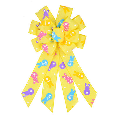 Cute Cartoon Egg And Rabbit Easter Ribbon Bow Để trang trí lễ hội