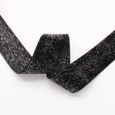 Shinny Glitter Silver Gold Velvet Ribbon 10mm-38mm Luxury Velvet Ribbon