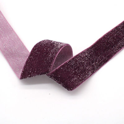 Shinny Glitter Silver Gold Velvet Ribbon 10mm-38mm Luxury Velvet Ribbon